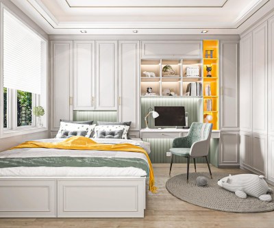 简欧榻榻米卧室3D模型下载